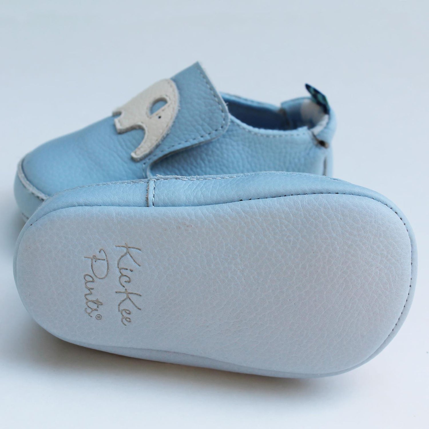 Leather Soft Sole Shoes in Pond Elephant