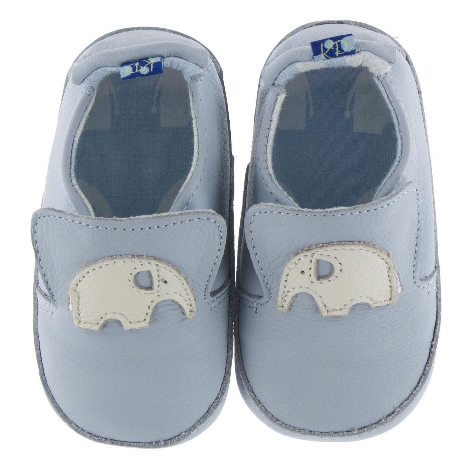 Leather Soft Sole Shoes in Pond Elephant