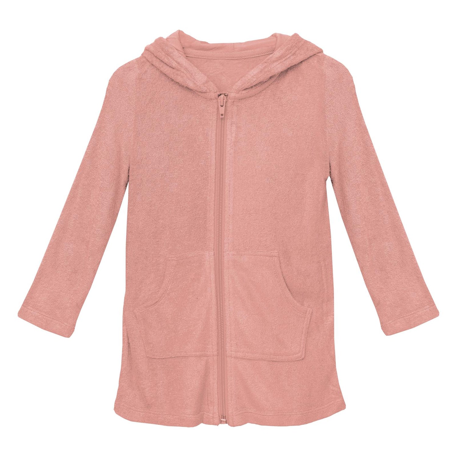 Terry Zip-Front After Swim Robe in Blush (228703)