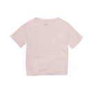 Macaroonの淡いピンクの半袖クルーネックTシャツ、正面全体