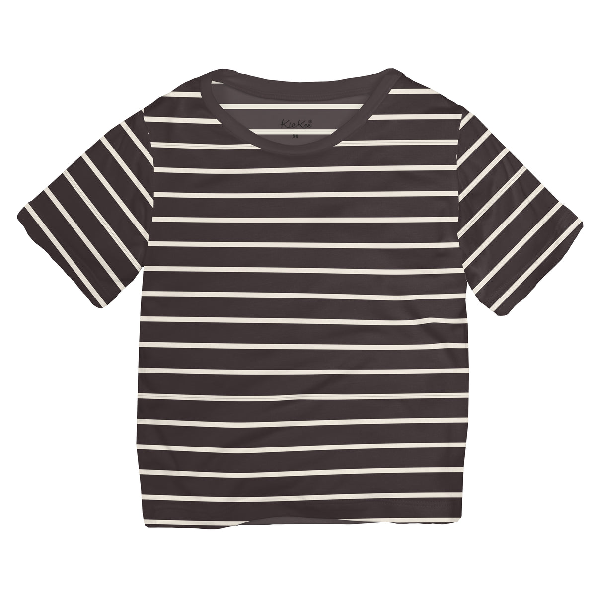 Midnight Stripeのキッズ半袖クルーネックTシャツ、正面全体