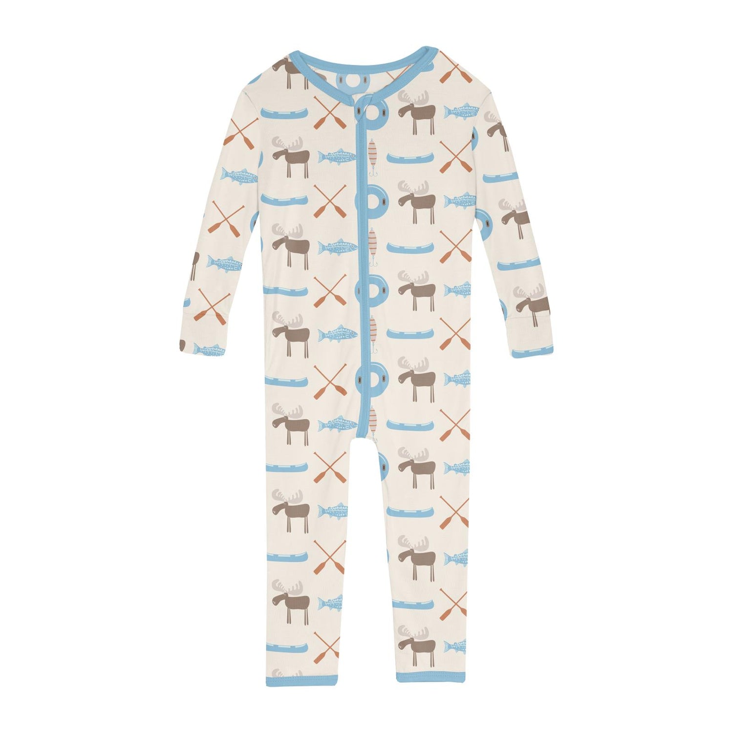 Print Convertible Sleeper with Zipper in Natural Lake Life (360401)