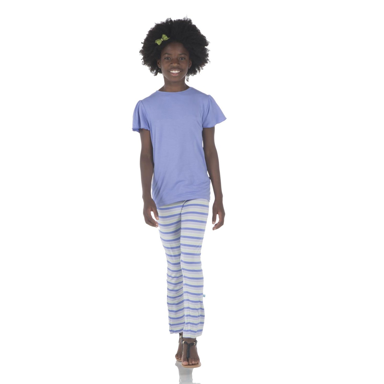 Print Girl Basic Pant with Pocket in Girl Tropical Stripe
