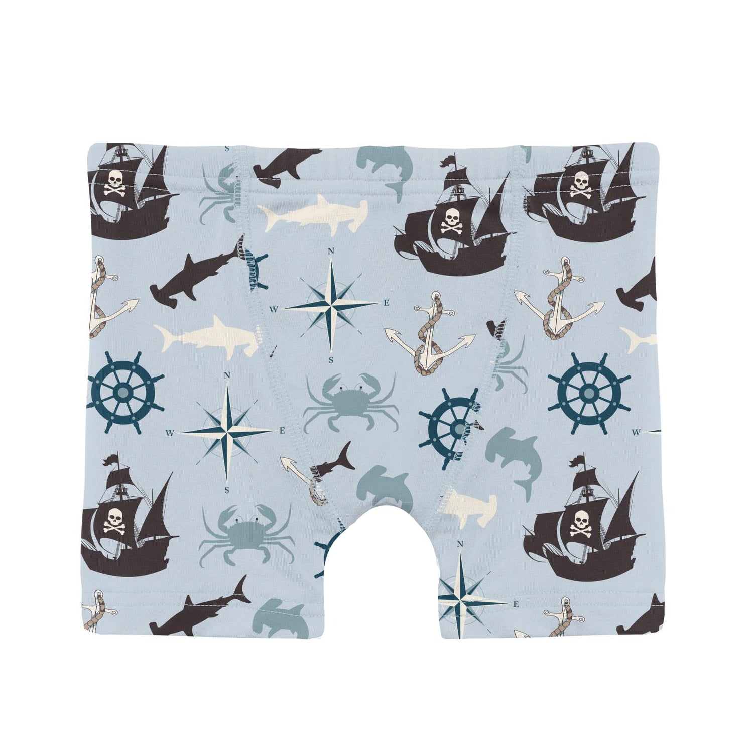 Print Boy's Boxer Brief in Illusion Blue Pirate Adventure (306441)
