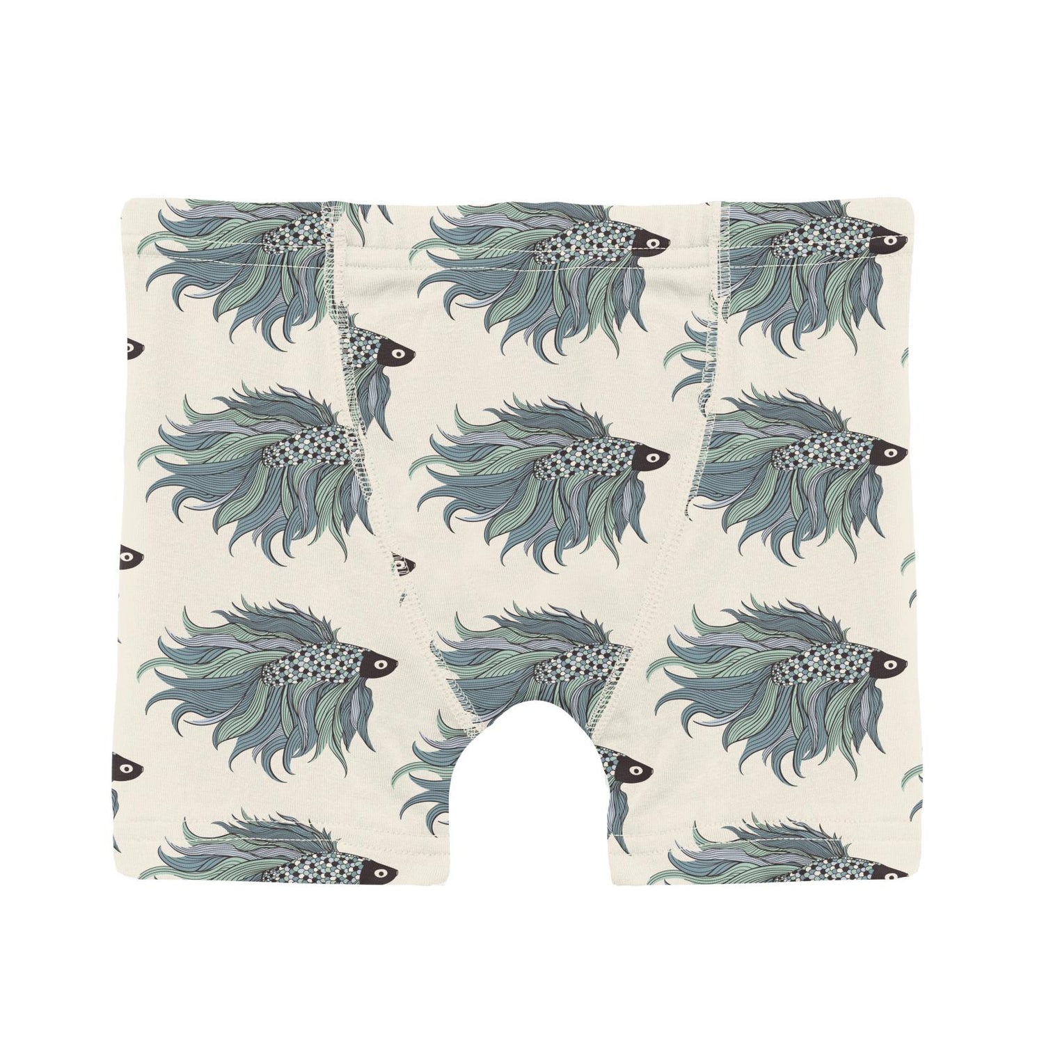 Print Boy's Boxer Brief in Natural Rainbow Fish