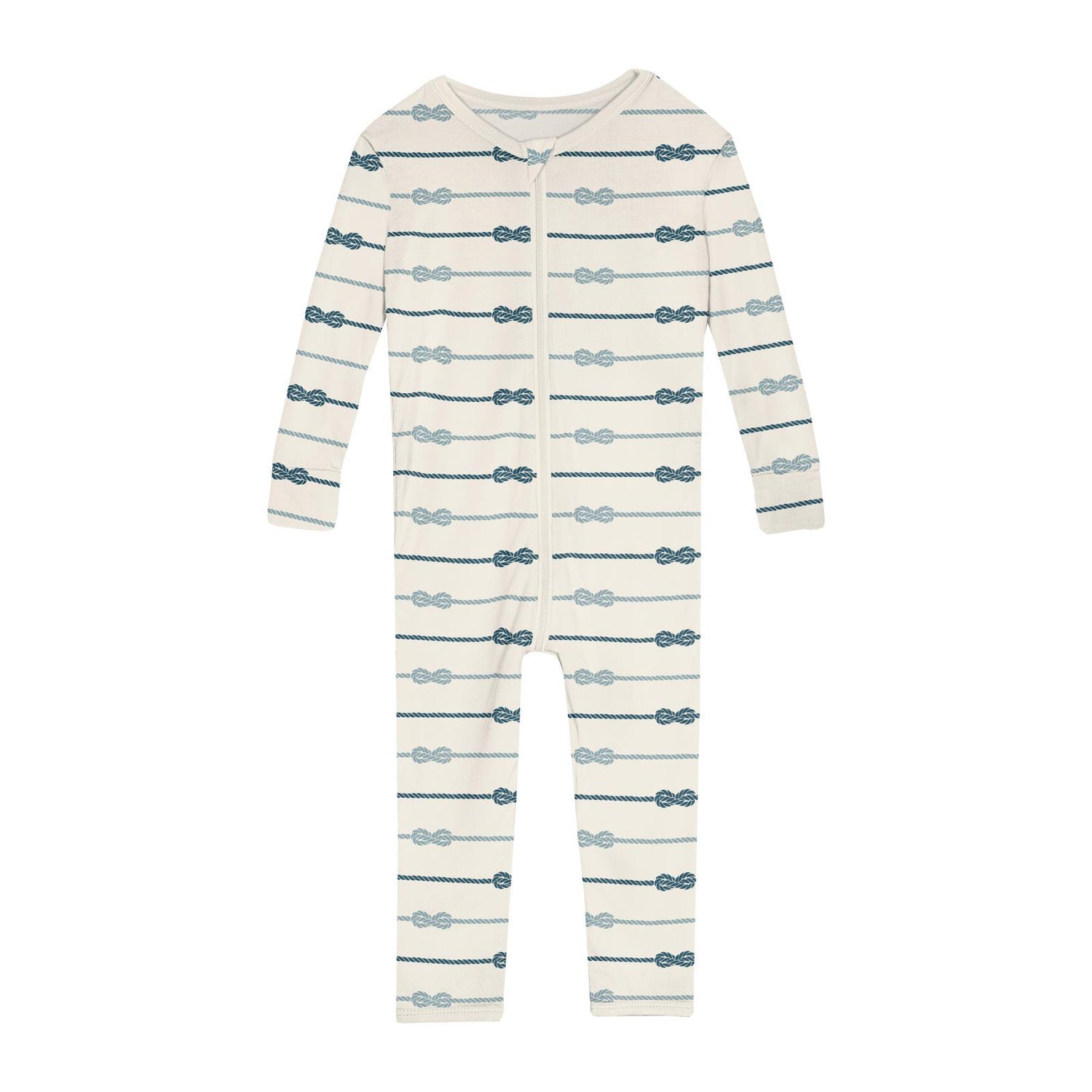 Print Convertible Sleeper with Zipper in Natural Boat Rope