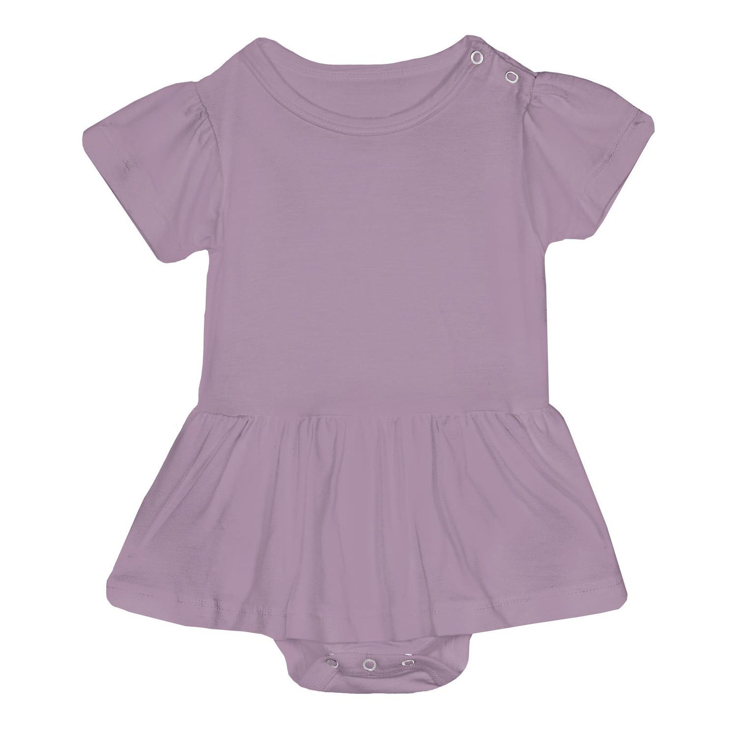Short Sleeve Skirted One Piece in Lavender (359643)