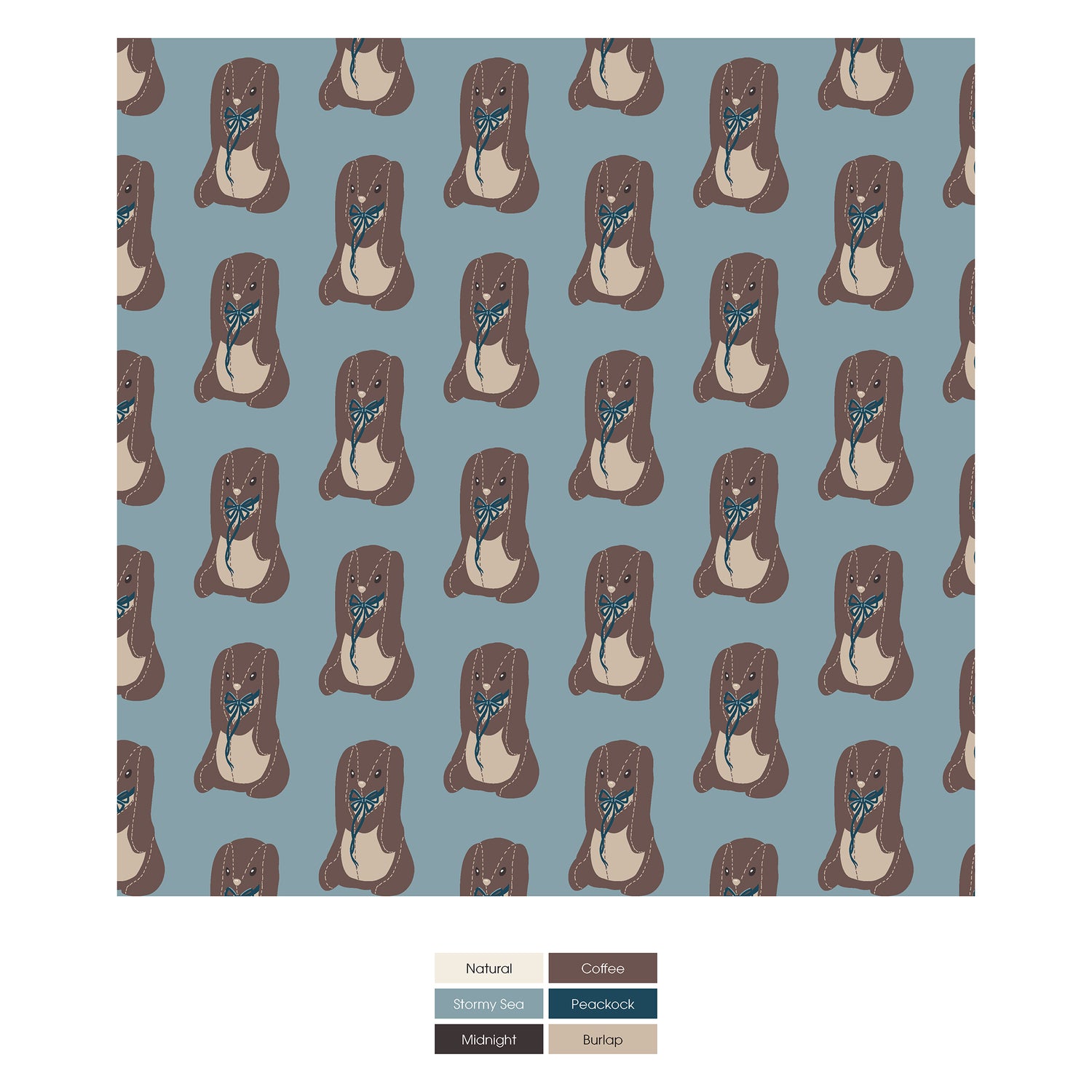 Print Convertible Sleeper with Zipper in Stormy Sea Velveteen Rabbit