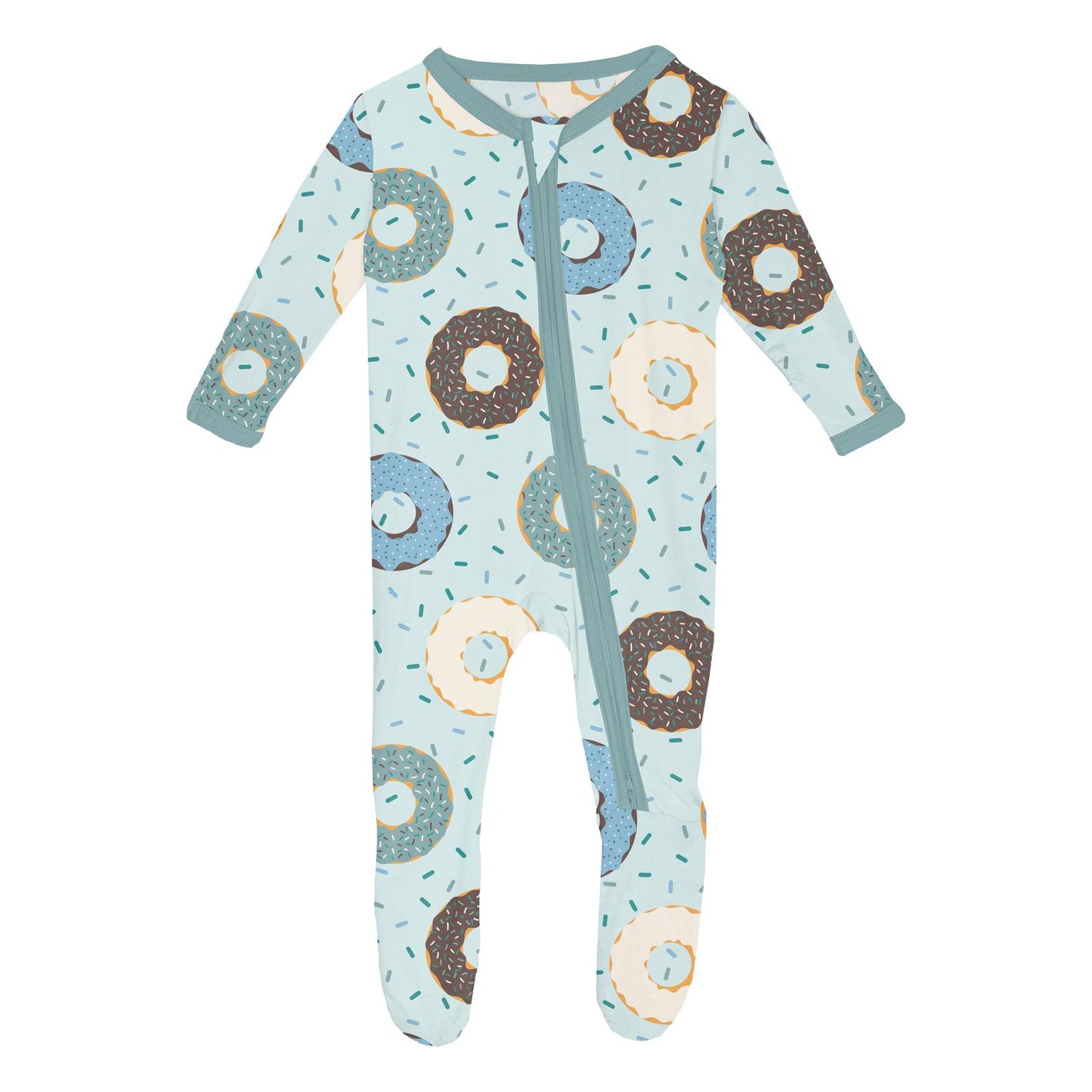 Print Footie with 2 Way Zipper in Fresh Air Donuts and Sprinkles (311974)