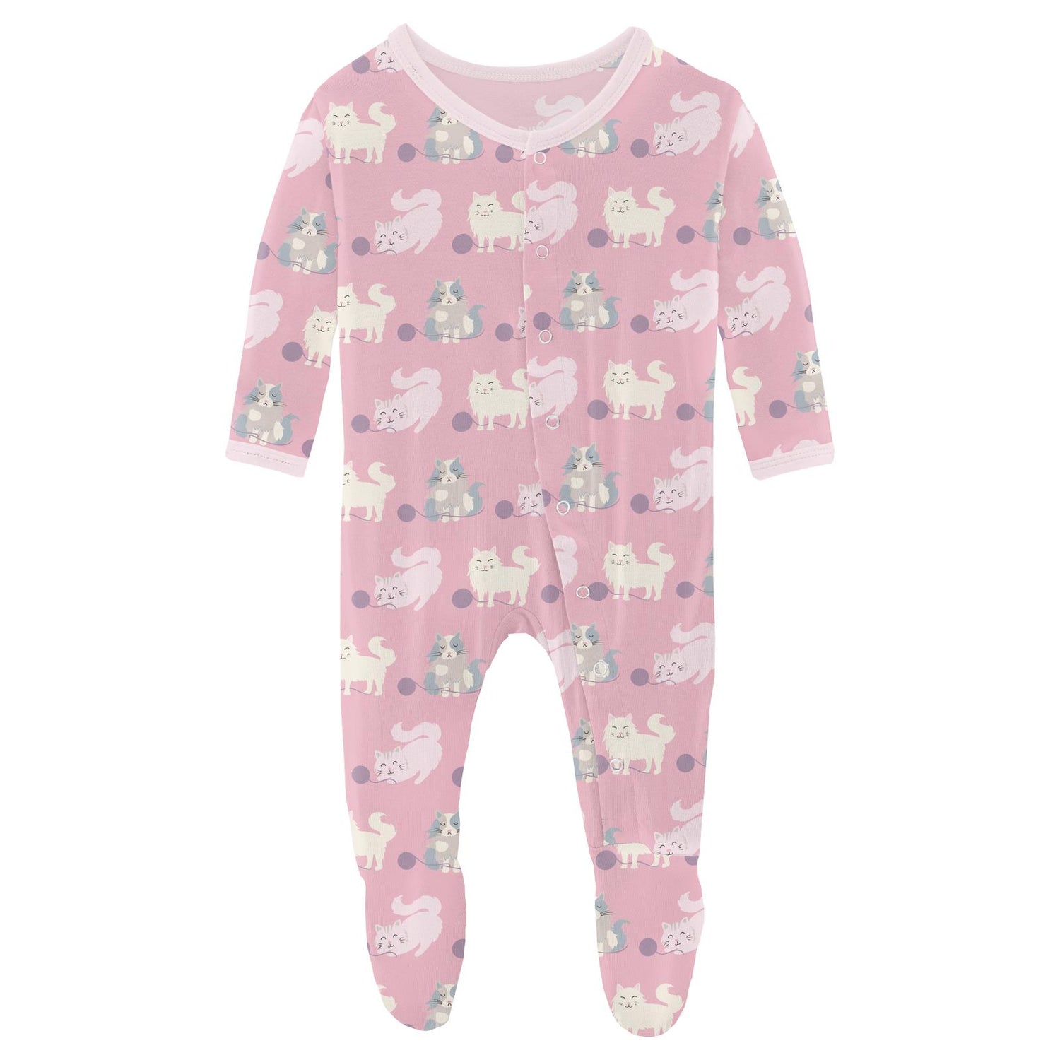 Print Footie with Snaps in Cake Pop Cats and Yarn (311977)