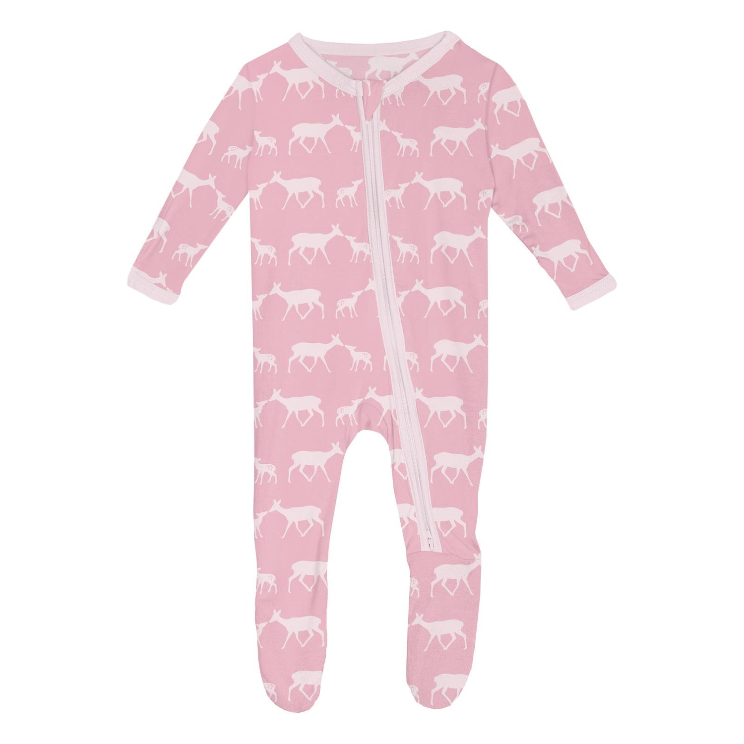 Print Footie with 2 Way Zipper in Cake Pop Doe & Fawn (319693)