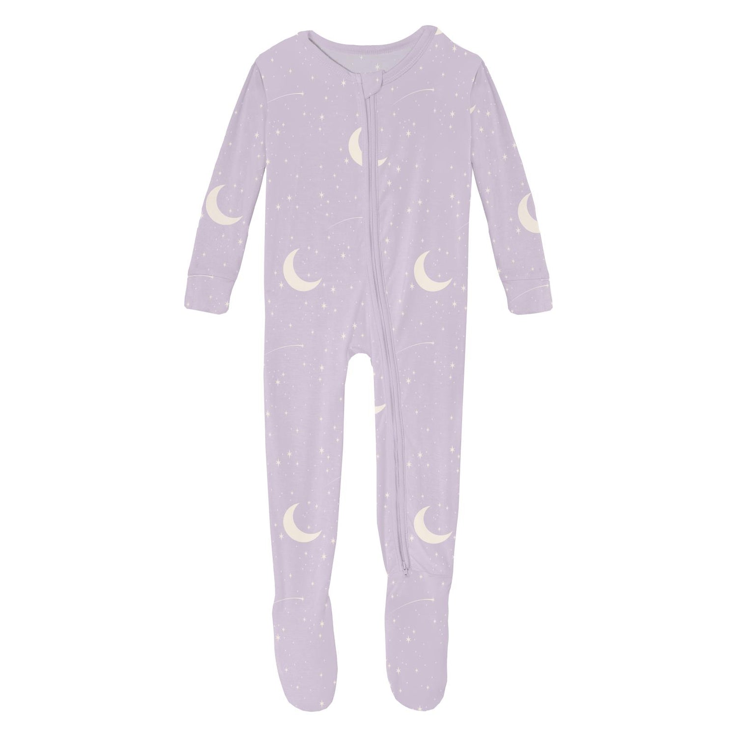 Print Footie with 2 Way Zipper in Thistle Starry Sky & Moon (319600)