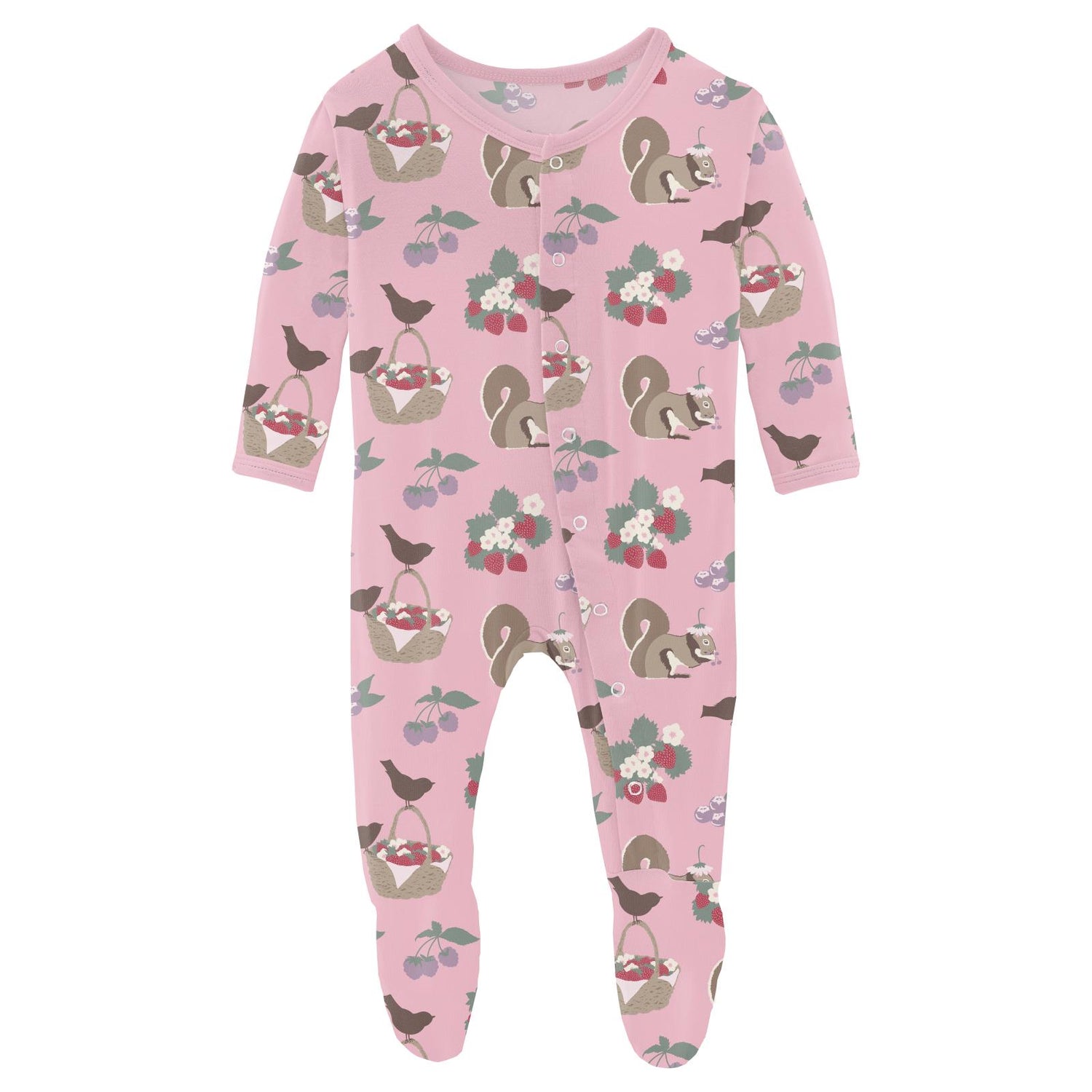 Print Footie with Snaps in Cake Pop Berry Picking