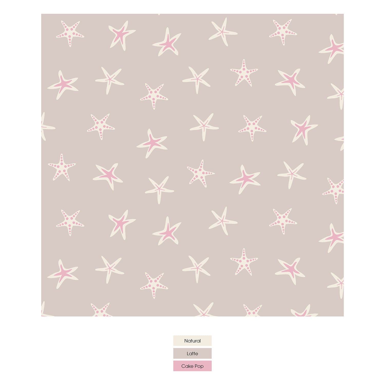Print Gathered Romper in Latte Starfish (331504)