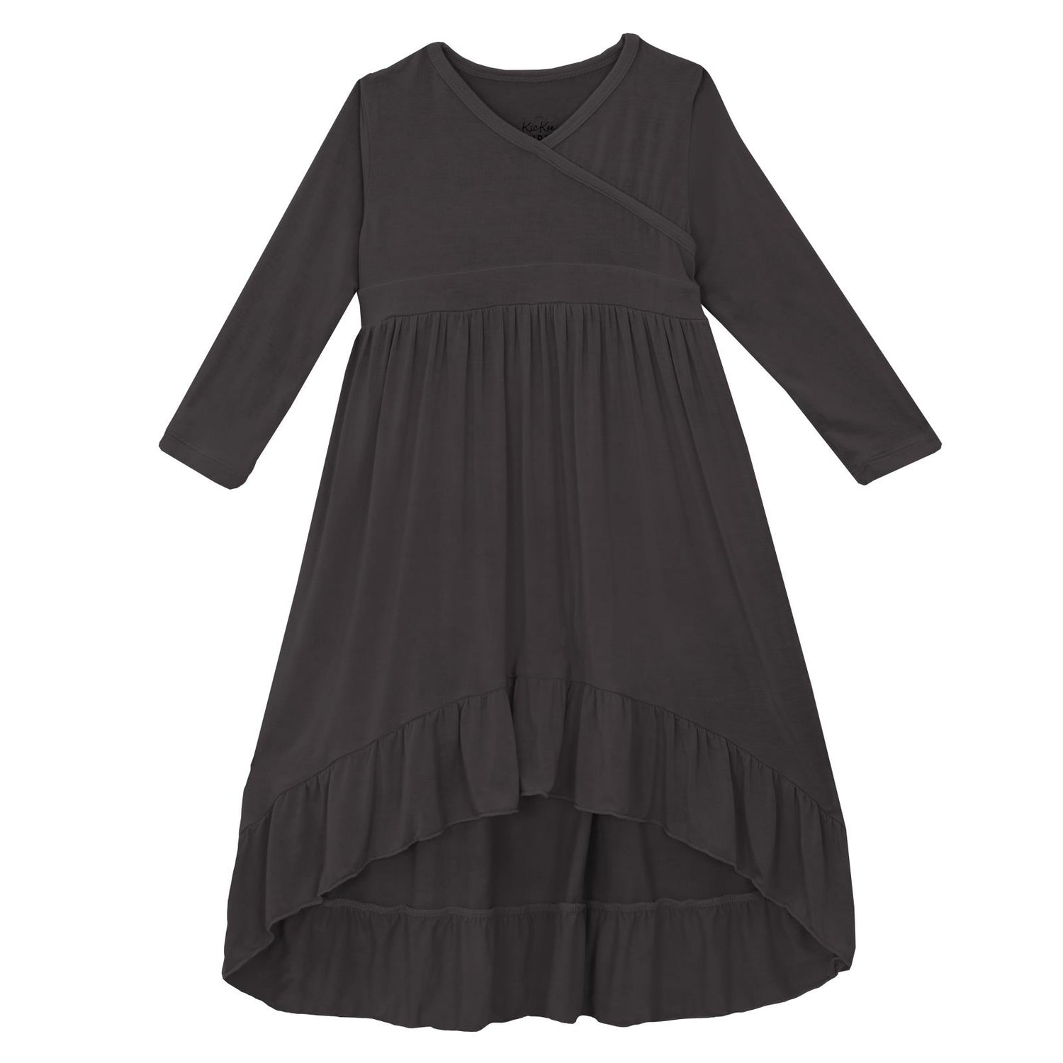 Long Sleeve Hi Lo Maxi Dress in Midnight (225042)