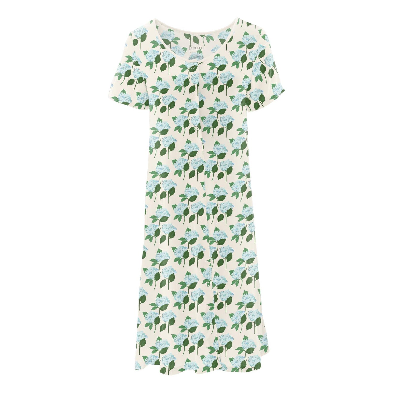 Women's Print Nursing Nightgown in Hydrangea Bouquet