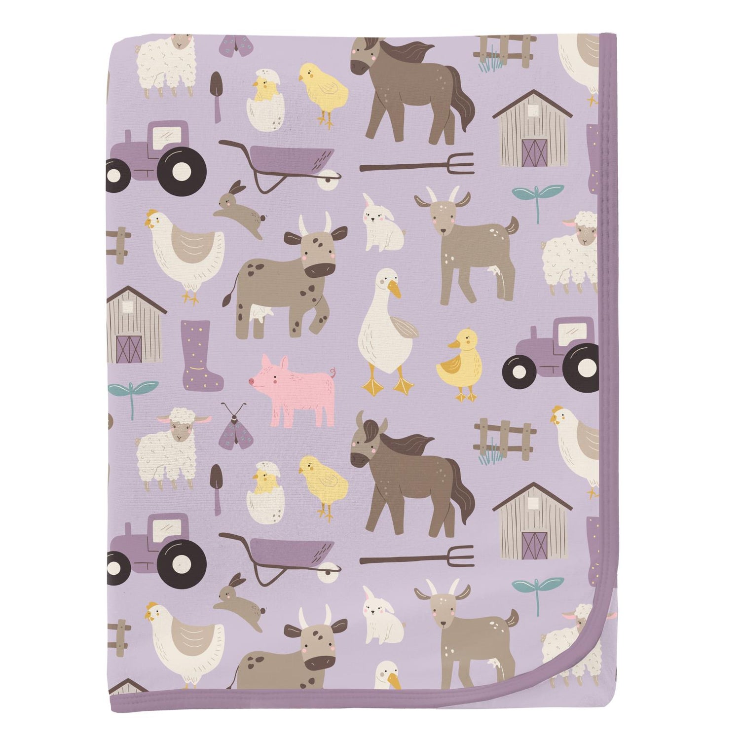 Print Swaddling Blanket in Thistle Morning on the Farm (314695)