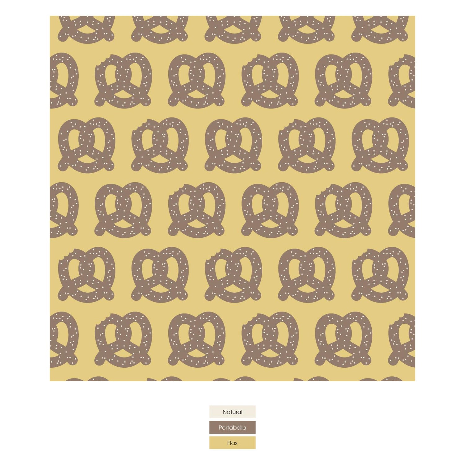 Print Quilted Toddler Blanket in Flax Giant Pretzel/Stormy Sea Fall Fair (333597)