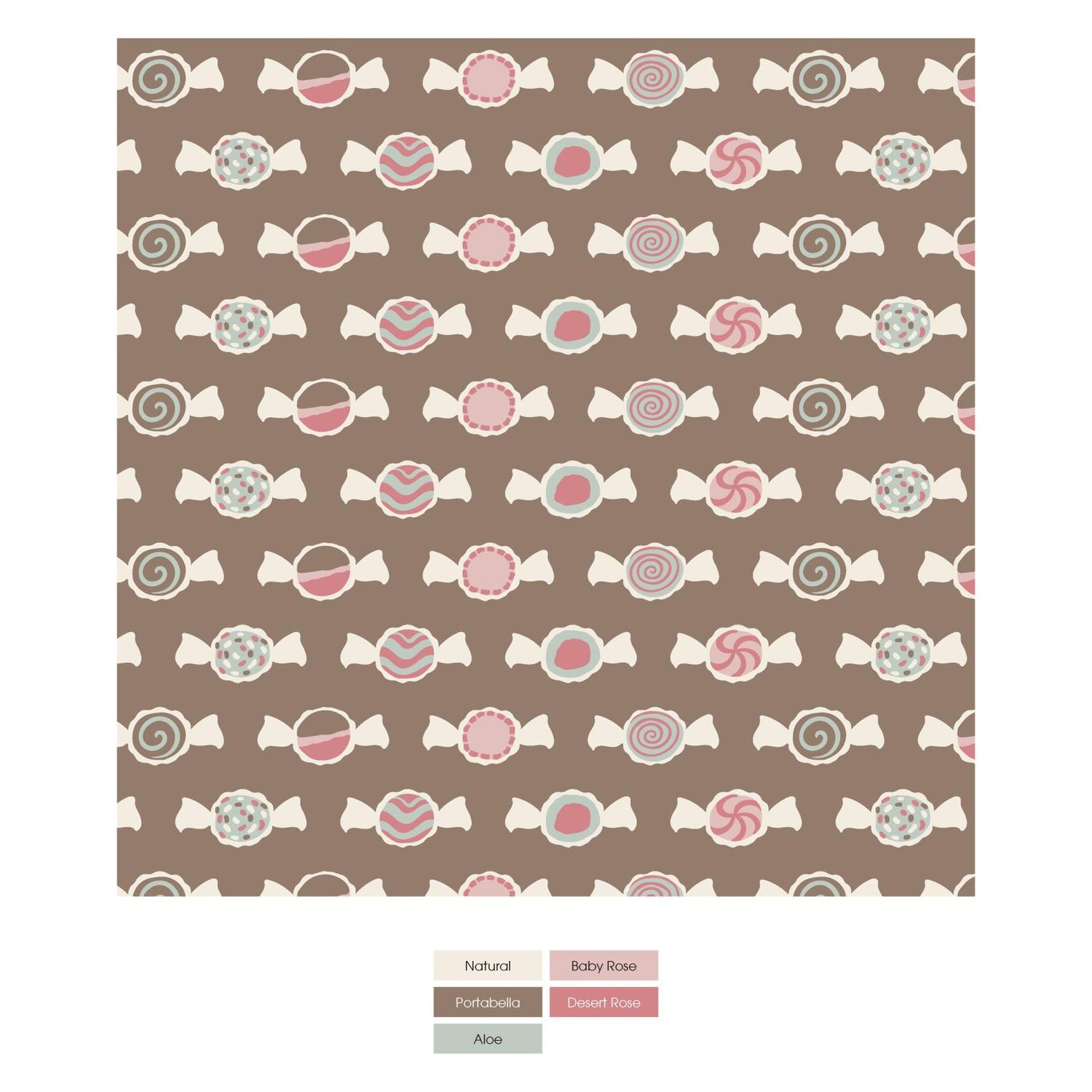 Print Quilted Toddler Blanket in Baby Rose Fair Carousel/Portabella Saltwater Taffy (333981)