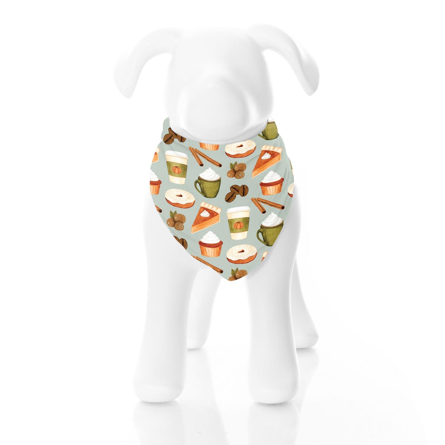 Print Dog Bandana in Aloe Pumpkin Spice (333993)
