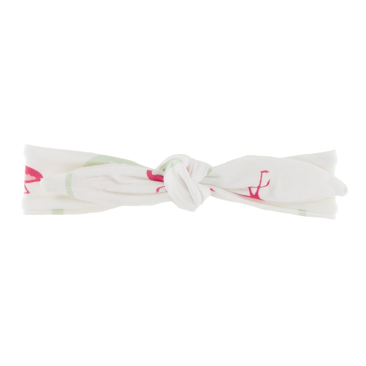 Print Bow Headband in Natural Flamingo (222700)