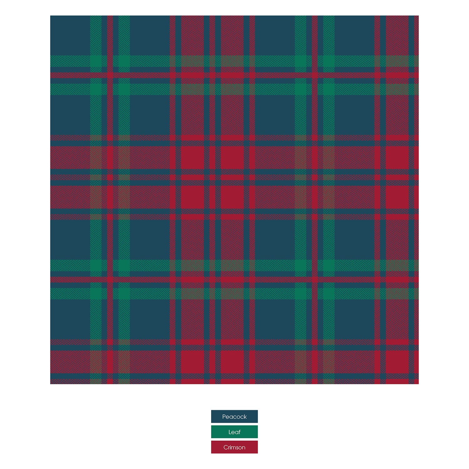 Print Fluffle Throw Blanket with Embroidery in Peacock Plaid (304082)