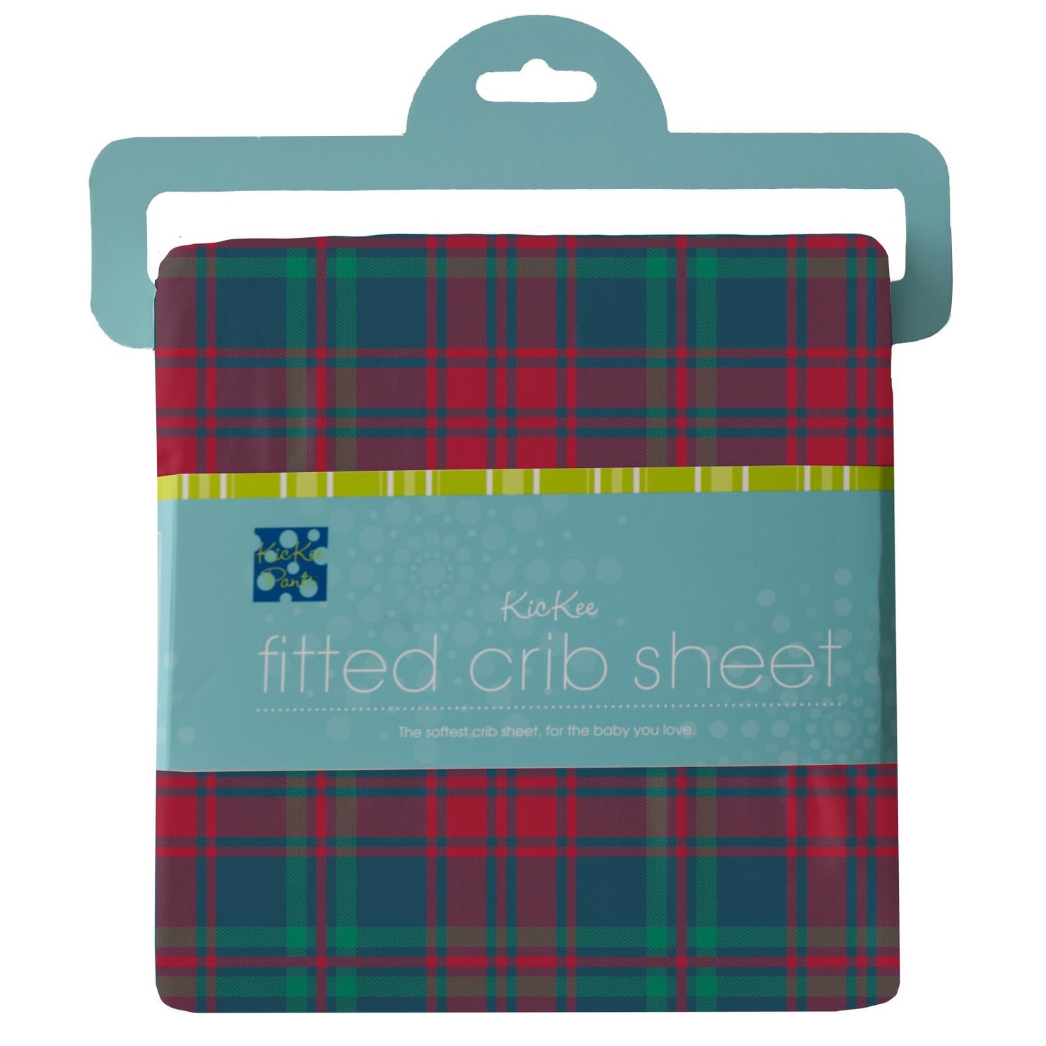 Print Grow with me Crib to Twin Fitted Sheet in Peacock Plaid