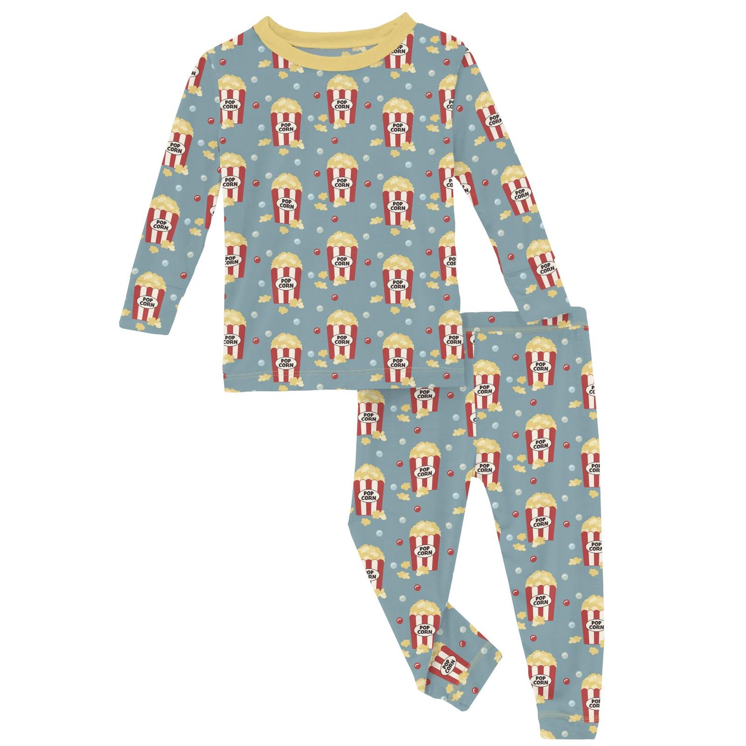 Print Long Sleeve Pajama Set in Stormy Sea Movie Night (352078)