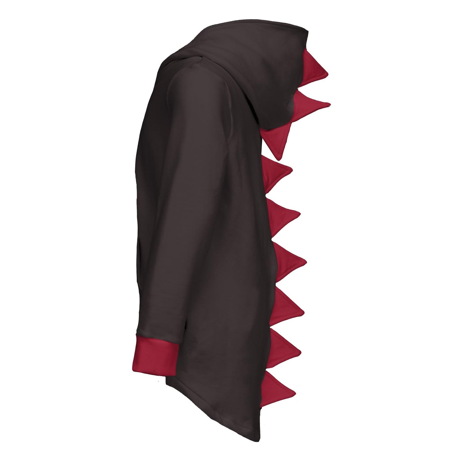 Fleece Dino Hooded Jacket in Midnight with Crimson (211253)