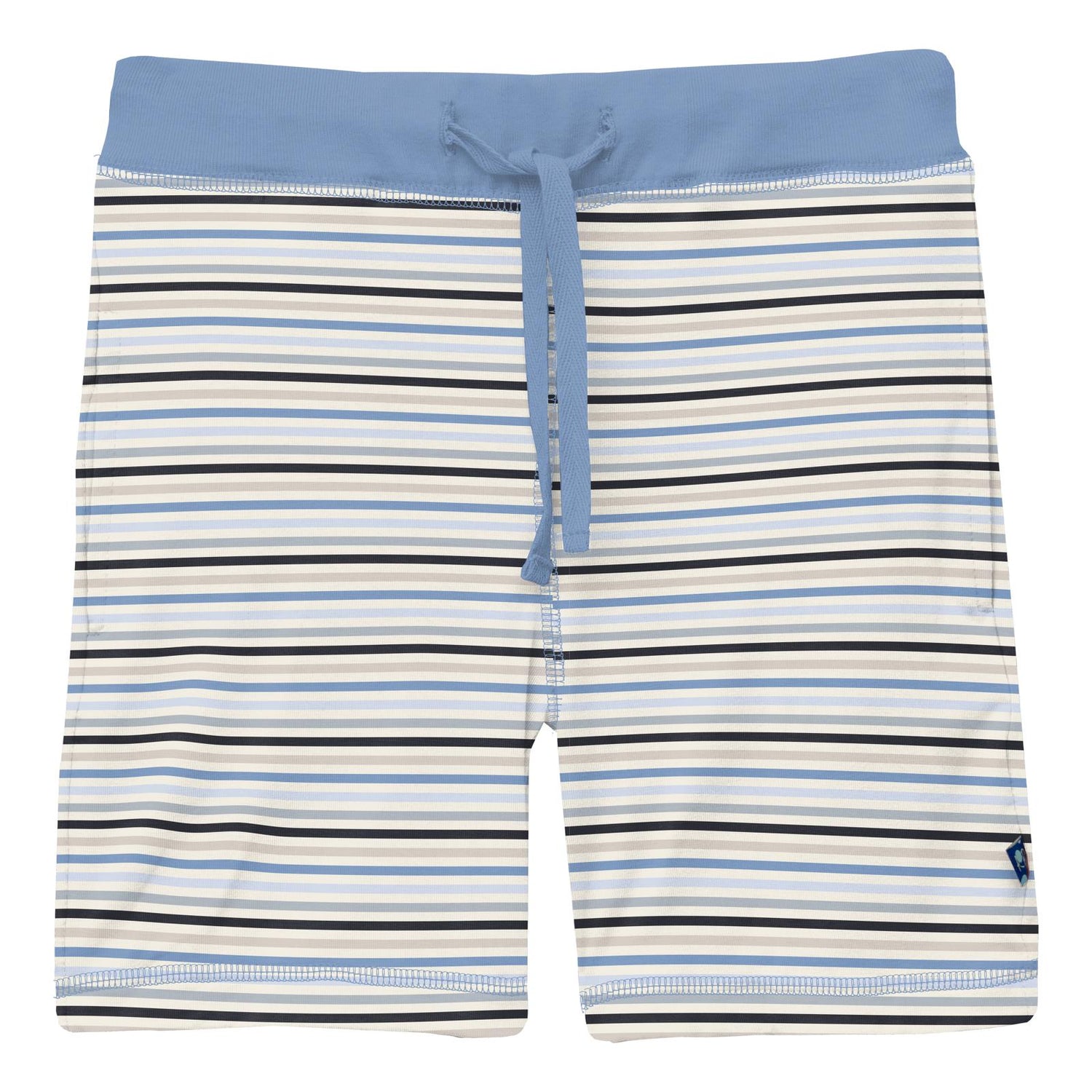 Print Lightweight Drawstring Shorts in Rhyme Stripe (275980)
