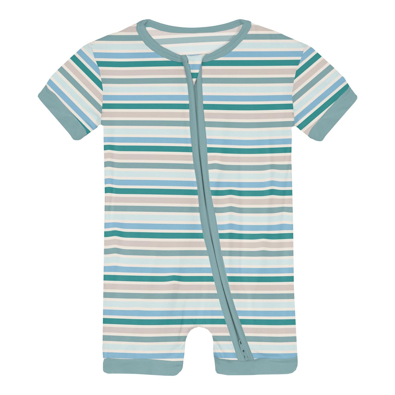 Print Shorty Sleeper with Zipper in #Lakeside Stripe (341378)