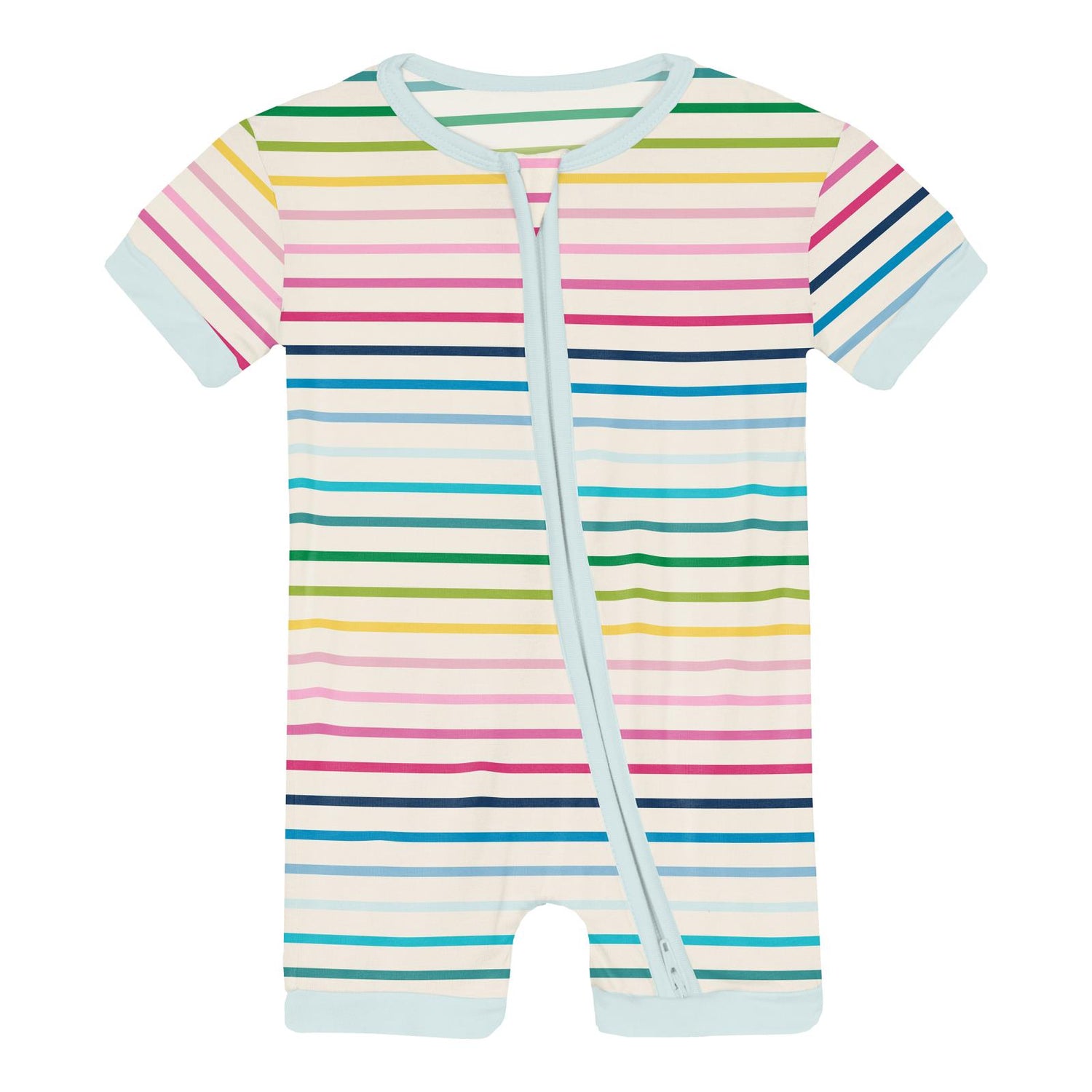 Print Shorty Sleeper with Zipper in #Happy Stripe (341392)