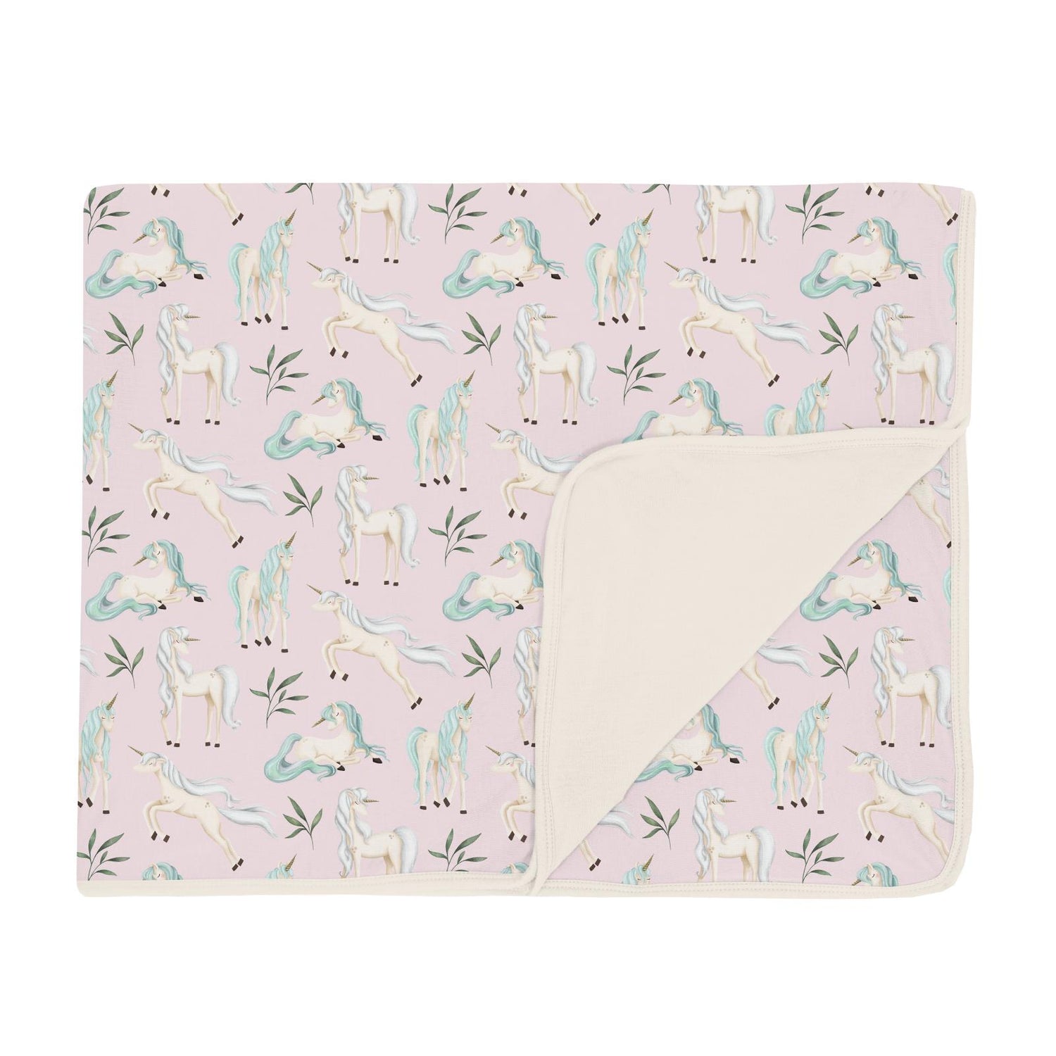 Print Toddler Blanket in Shrinking Violet Sleeping Unicorns (318766)
