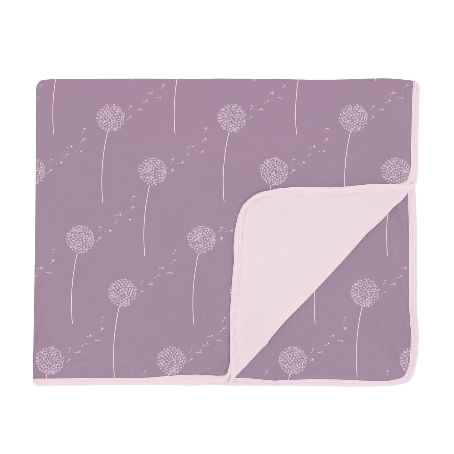 Print Toddler Blanket in Lavender Dandelion Wish