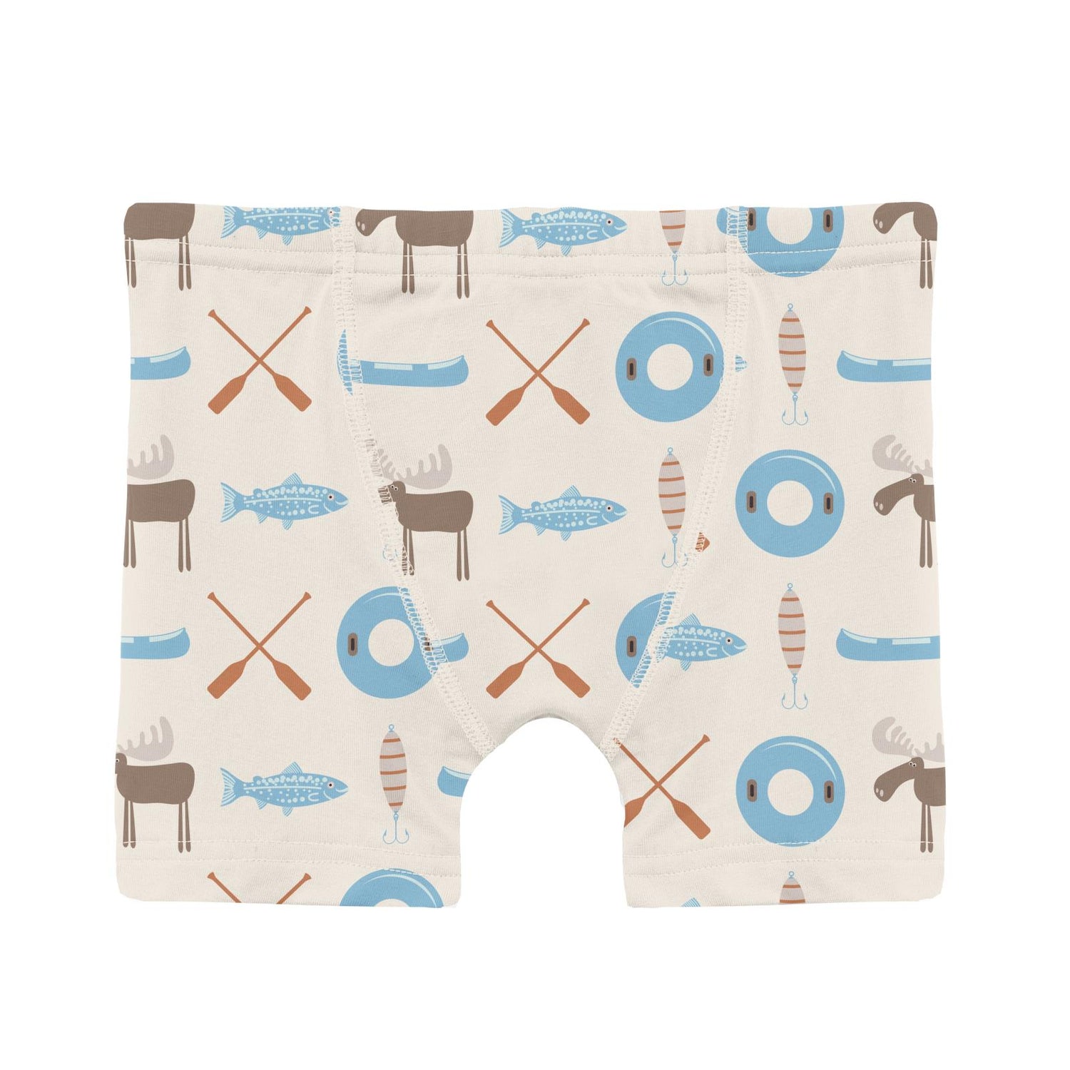 Print Boxer Brief Set of 3 in Natural Lake Life, Seaside Blue & Fresh Air Campground Map (318773)