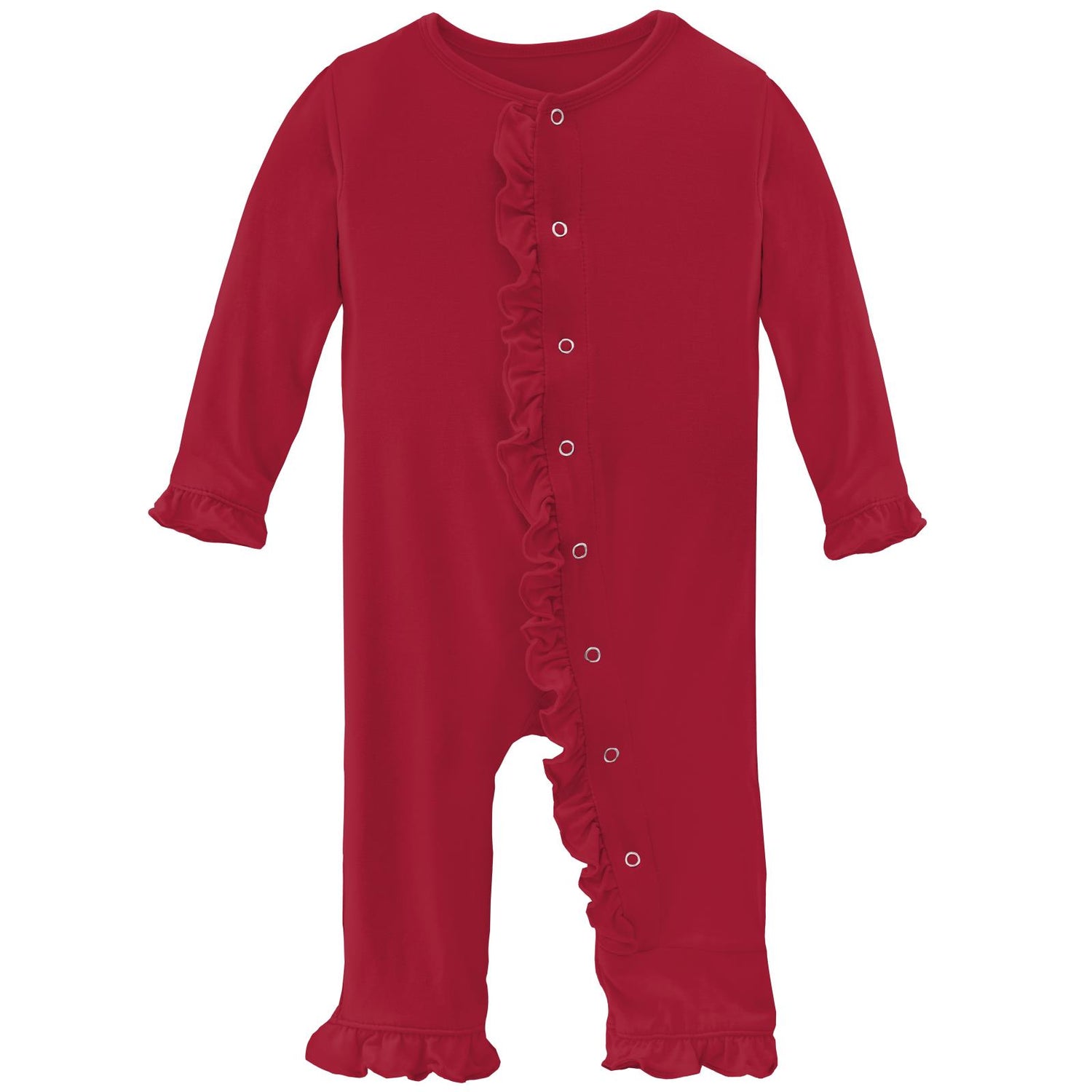 Layette Layette Ruffle Coverall in Crimson (342595)