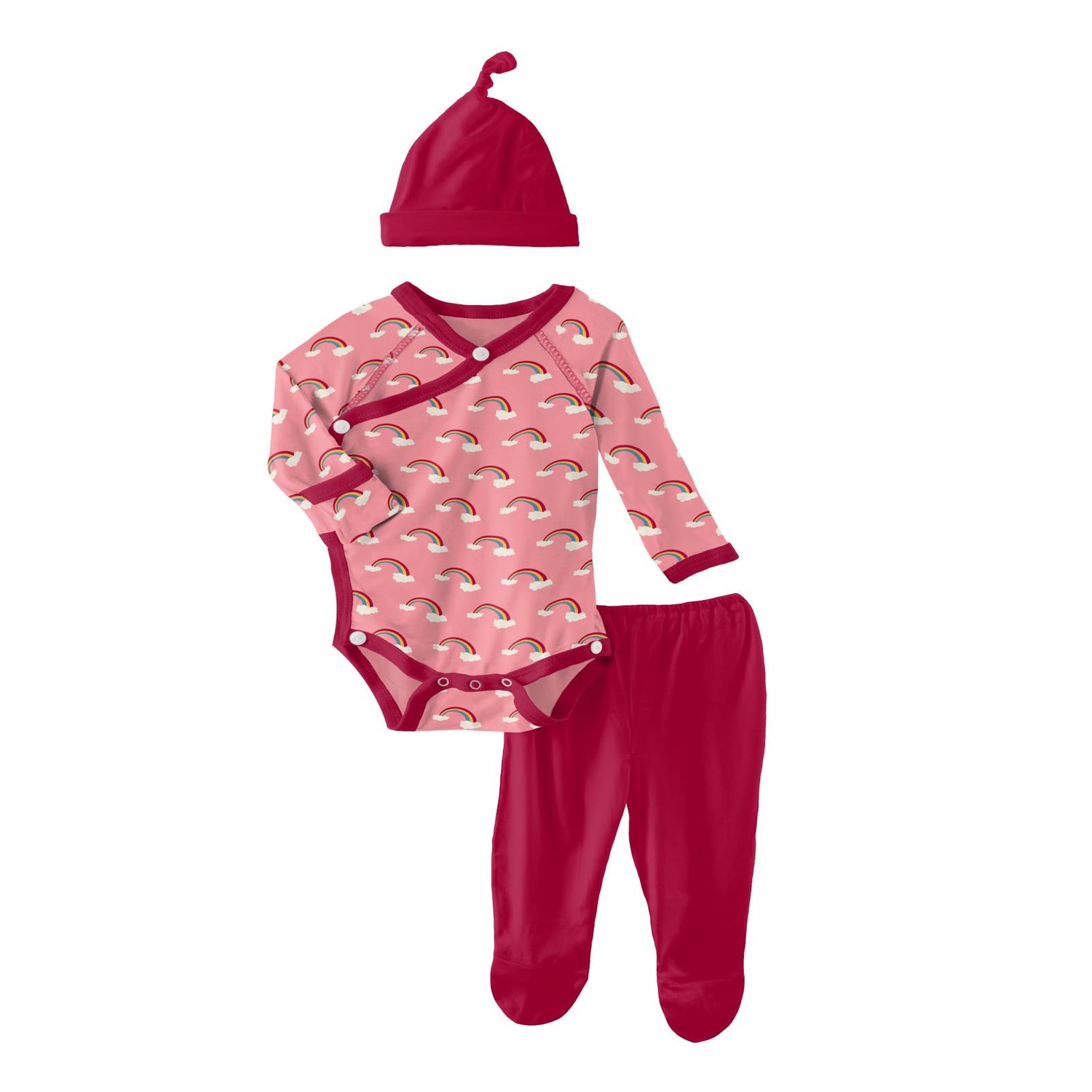 Kimono Newborn Gift Set in Strawberry Rainbows (223140)