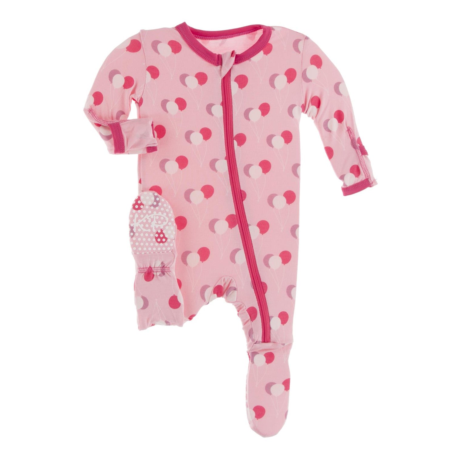 Print Footie with Zipper in Lotus Birthday (223148)