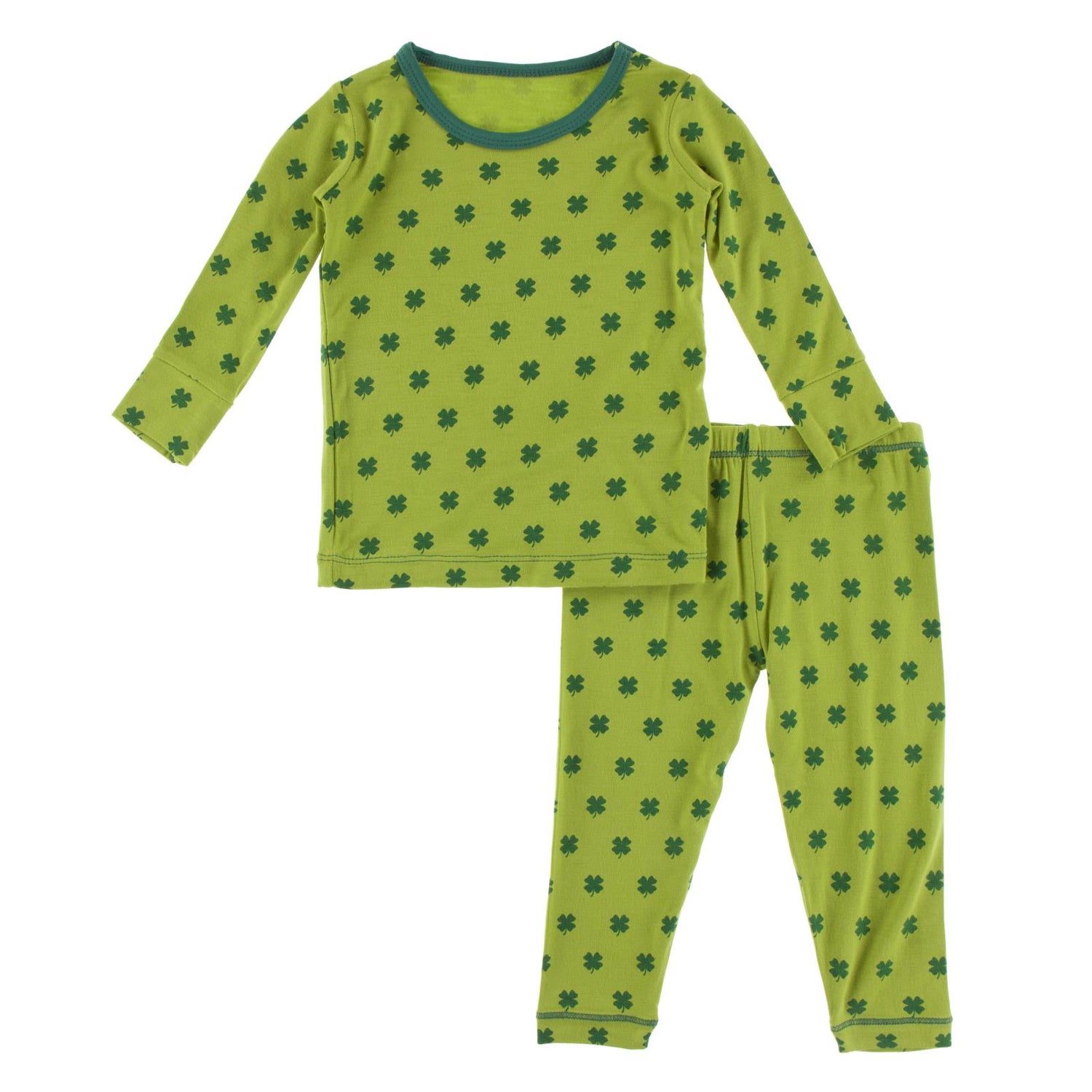Print Long Sleeve Pajama Set in Meadow Clover (223159)