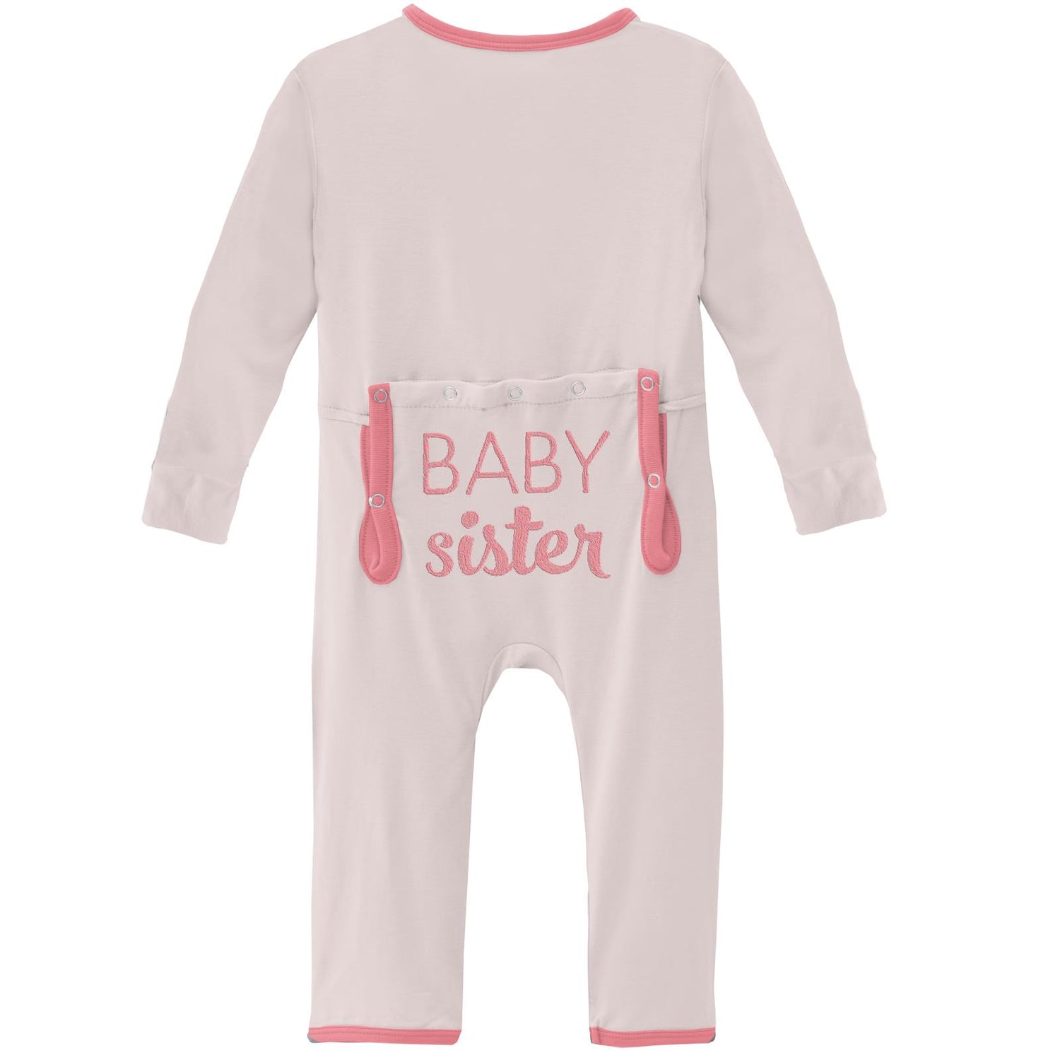 Applique Coverall with Zipper in Macaroon Baby Sister (223203)