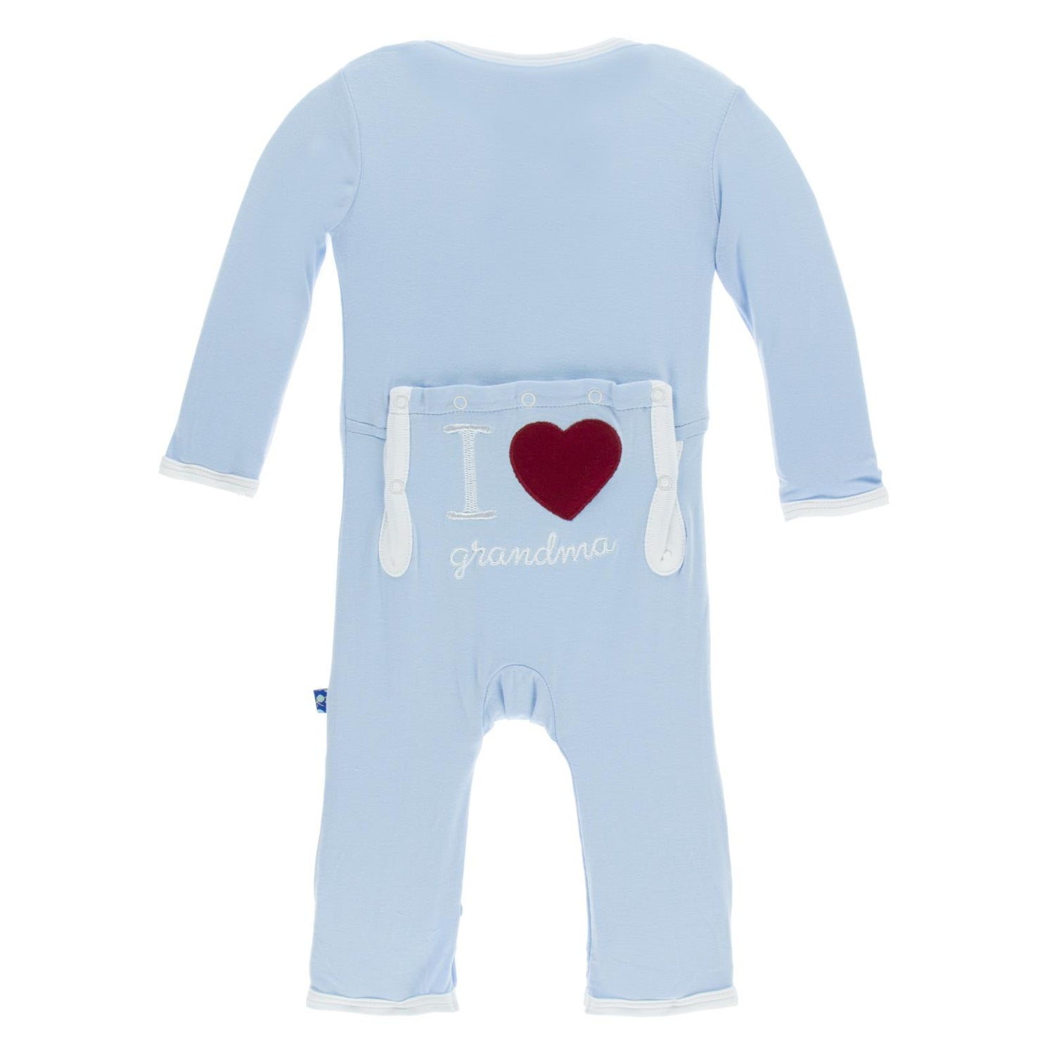 Applique Coverall with Zipper in Pond I Love Grandma (223241)