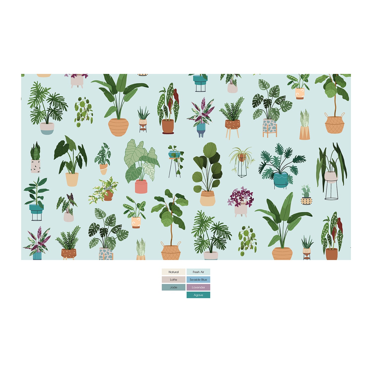 Print Flutter Sleeve Twirl Dress with Pockets in Fresh Air House Plants (316964)