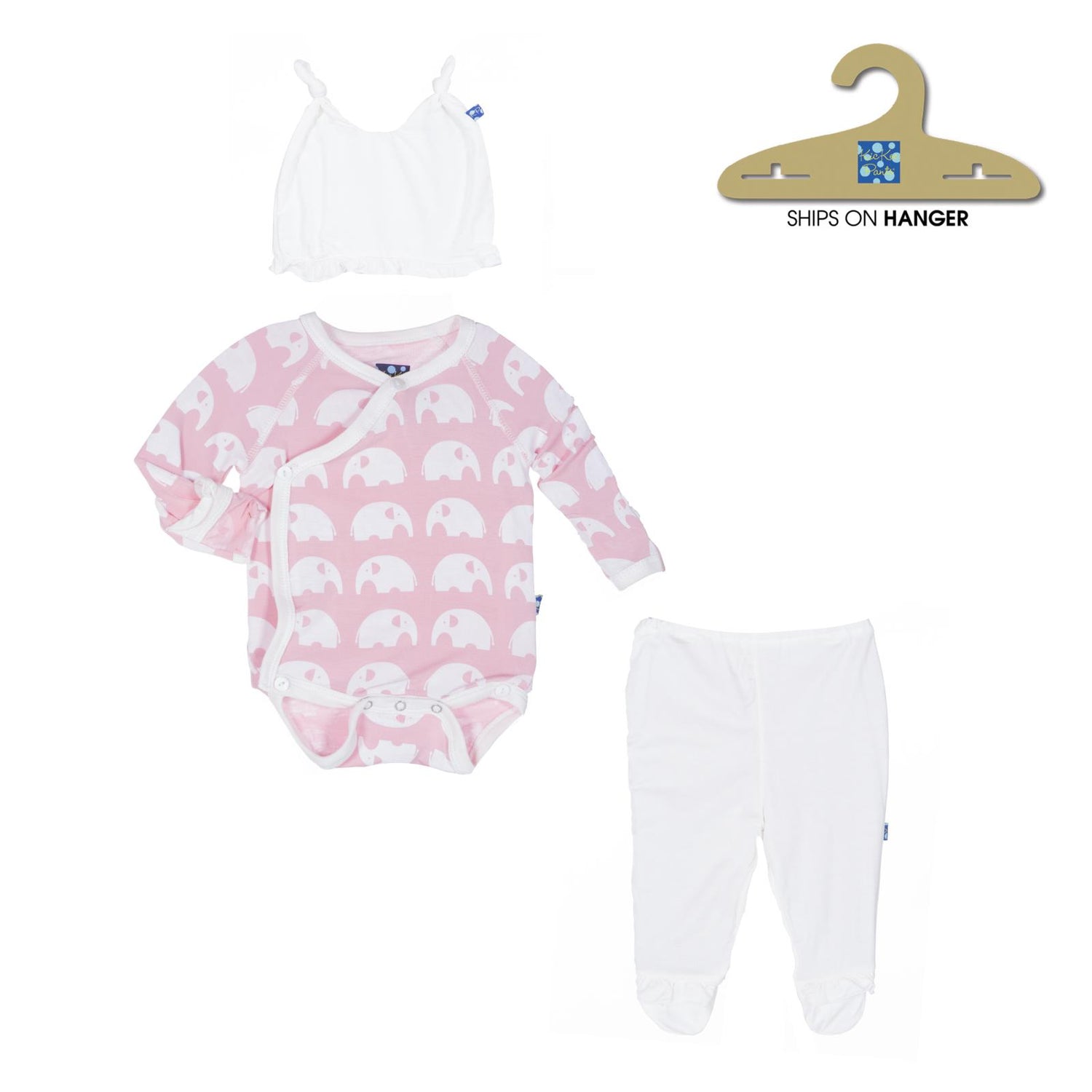 Essentials Ruffle Kimono Newborn Gift Set in Lotus Elephant (356050)