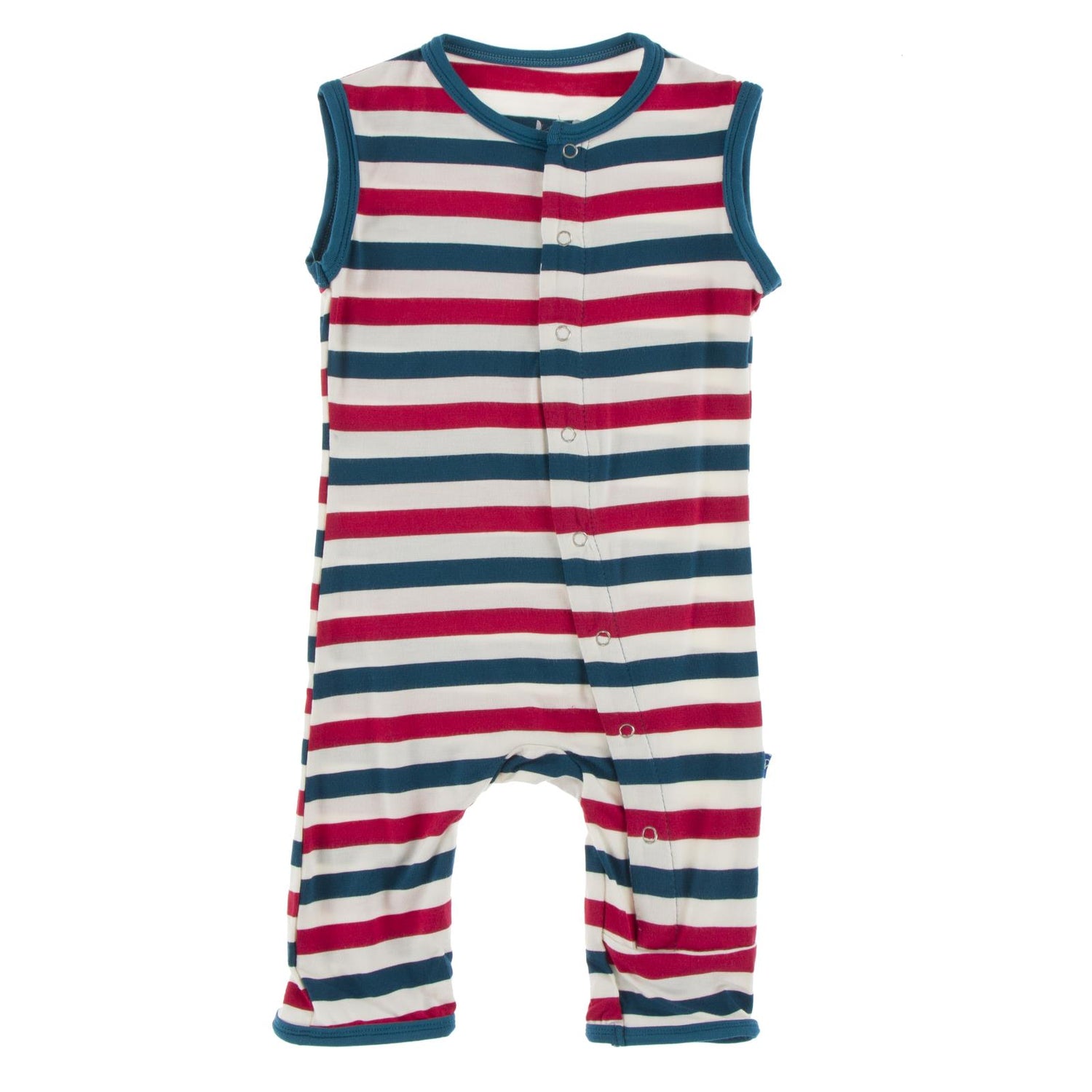 Print Tank Romper in USA Stripe