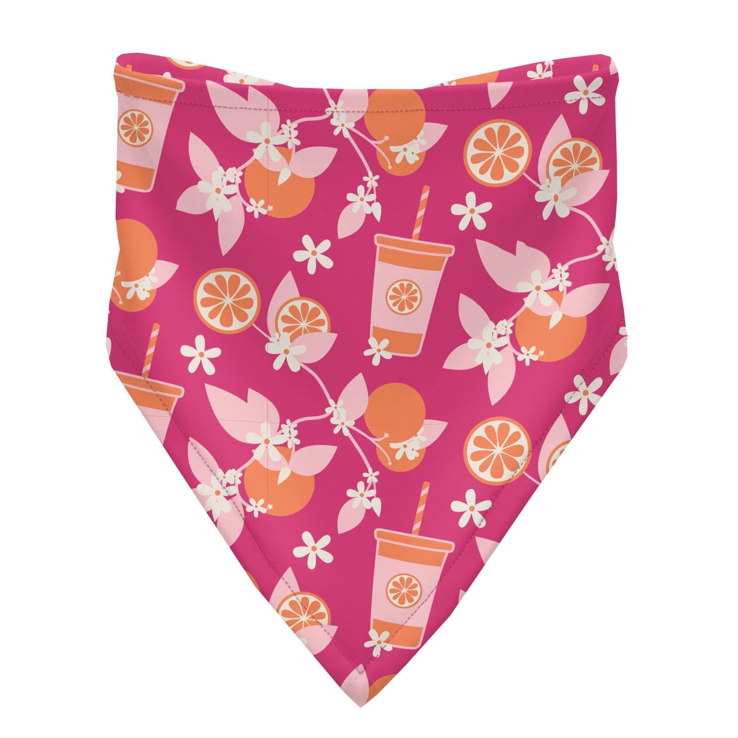 Print Bandana Bib Set of 3 in Lotus Sprinkles, Summer Sky Mini Fruit & Calypso Orange Cream (249599)