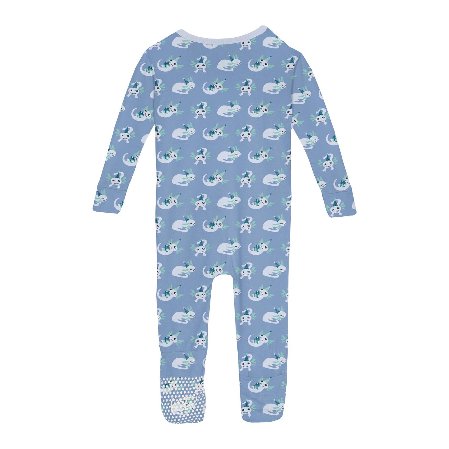 Print Convertible Sleeper with Zipper in Dream Blue Axolotl Party