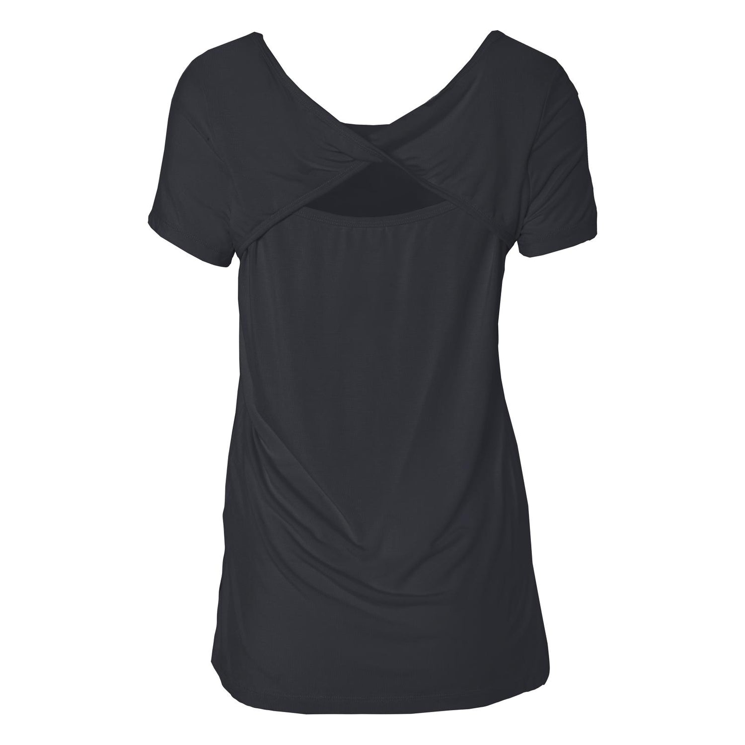 Women's Short Sleeve Twist-Back Tee in Deep Space