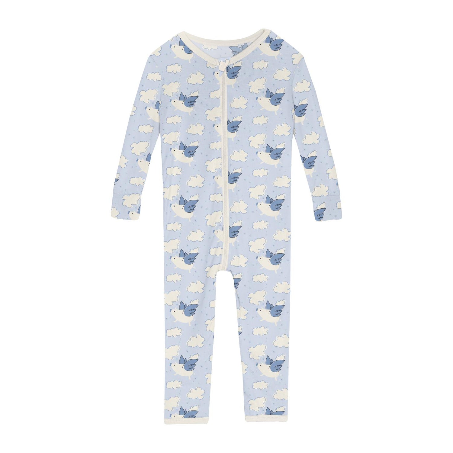 Print Convertible Sleeper with Zipper in Dew Flying Pigs