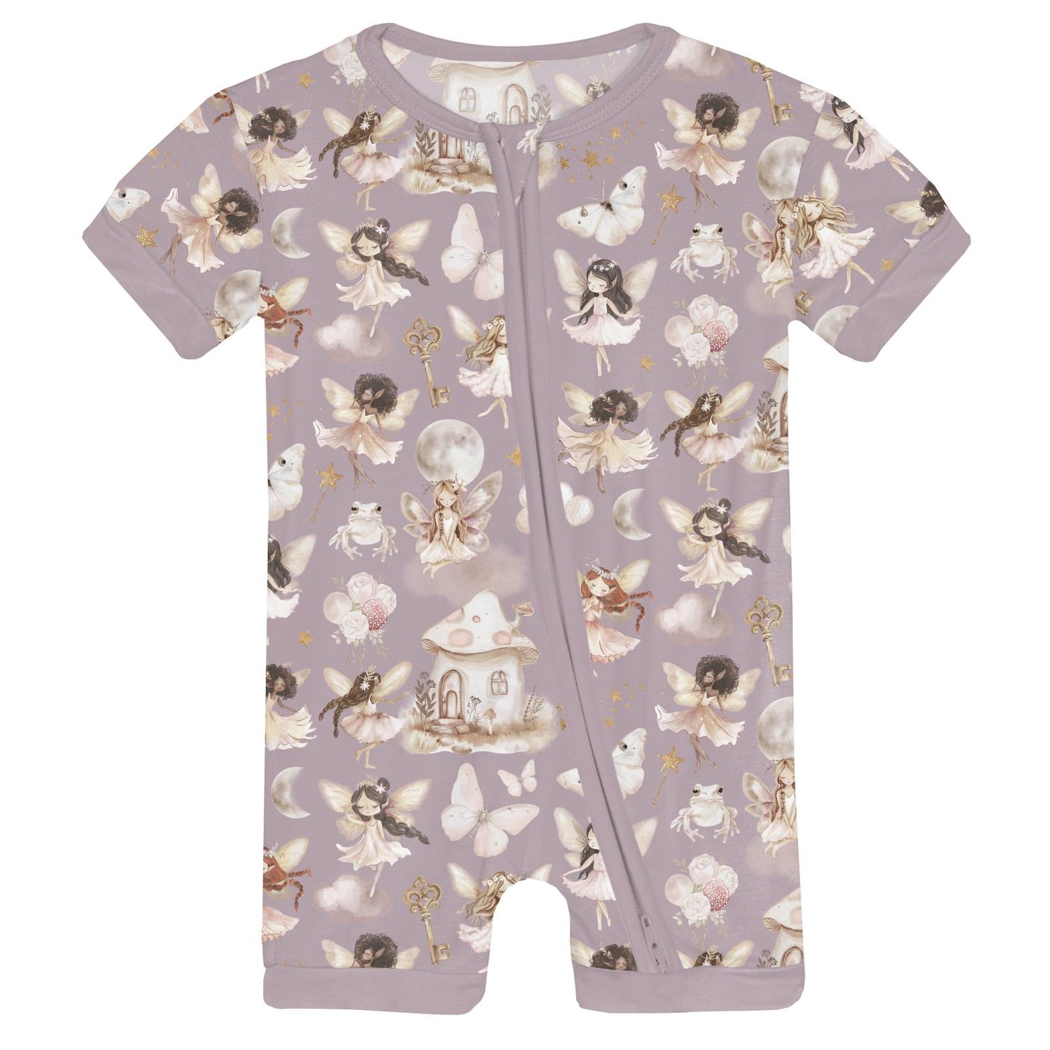 Print Shorty Sleeper with Zipper in Sweet Pea Fairy Party (362509)