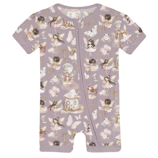 Print Shorty Sleeper with Zipper in Sweet Pea Fairy Party (362509)